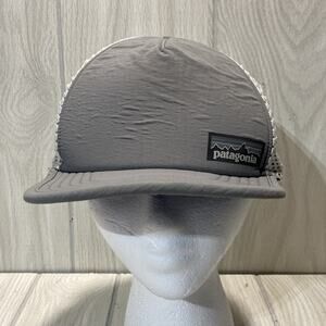 Patagonia Hat Cap Strap Back Gray Mesh Foam Aerobill Running Trucker Hike Mens